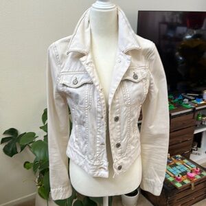 Free People White jean jacket